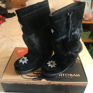 Manitobah Mukluks Rabbit Fur Boots
